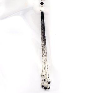 Silver Night Waterfall Earrings